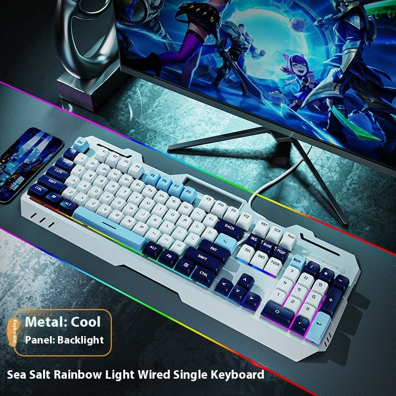 Keyboard Wired Mechanical Feeling Gaming Electronic Sports Desktop Computer Mute