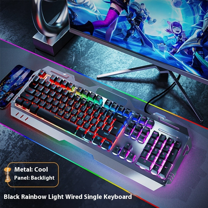 Keyboard Wired Mechanical Feeling Gaming Electronic Sports Desktop Computer Mute