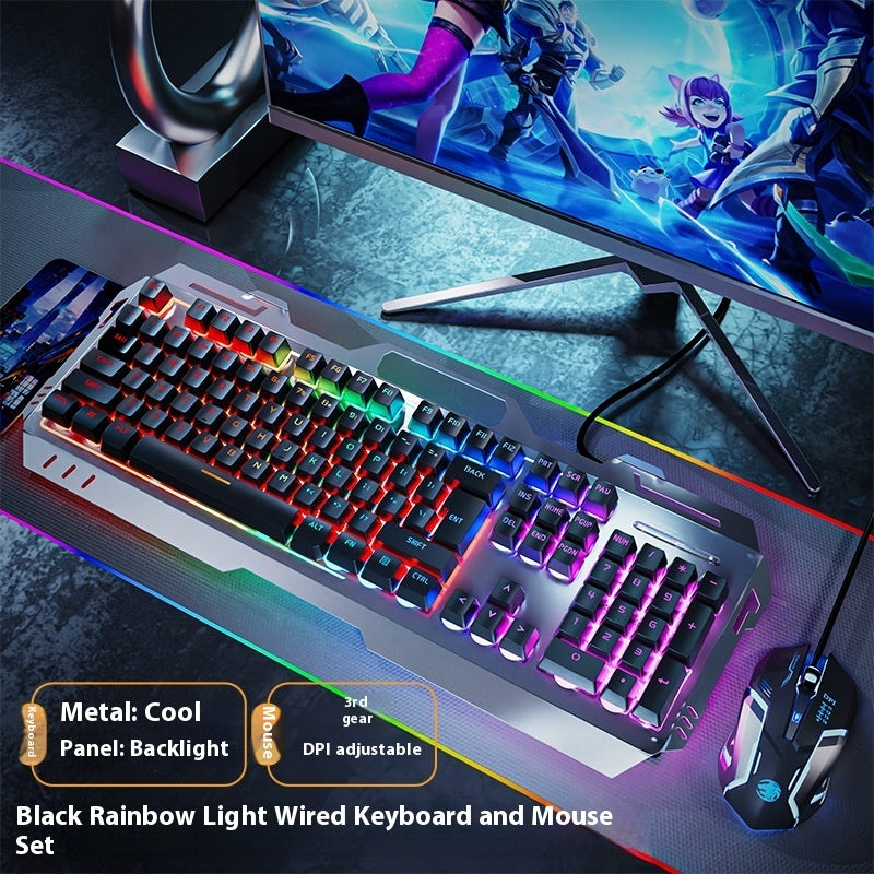 Keyboard Wired Mechanical Feeling Gaming Electronic Sports Desktop Computer Mute